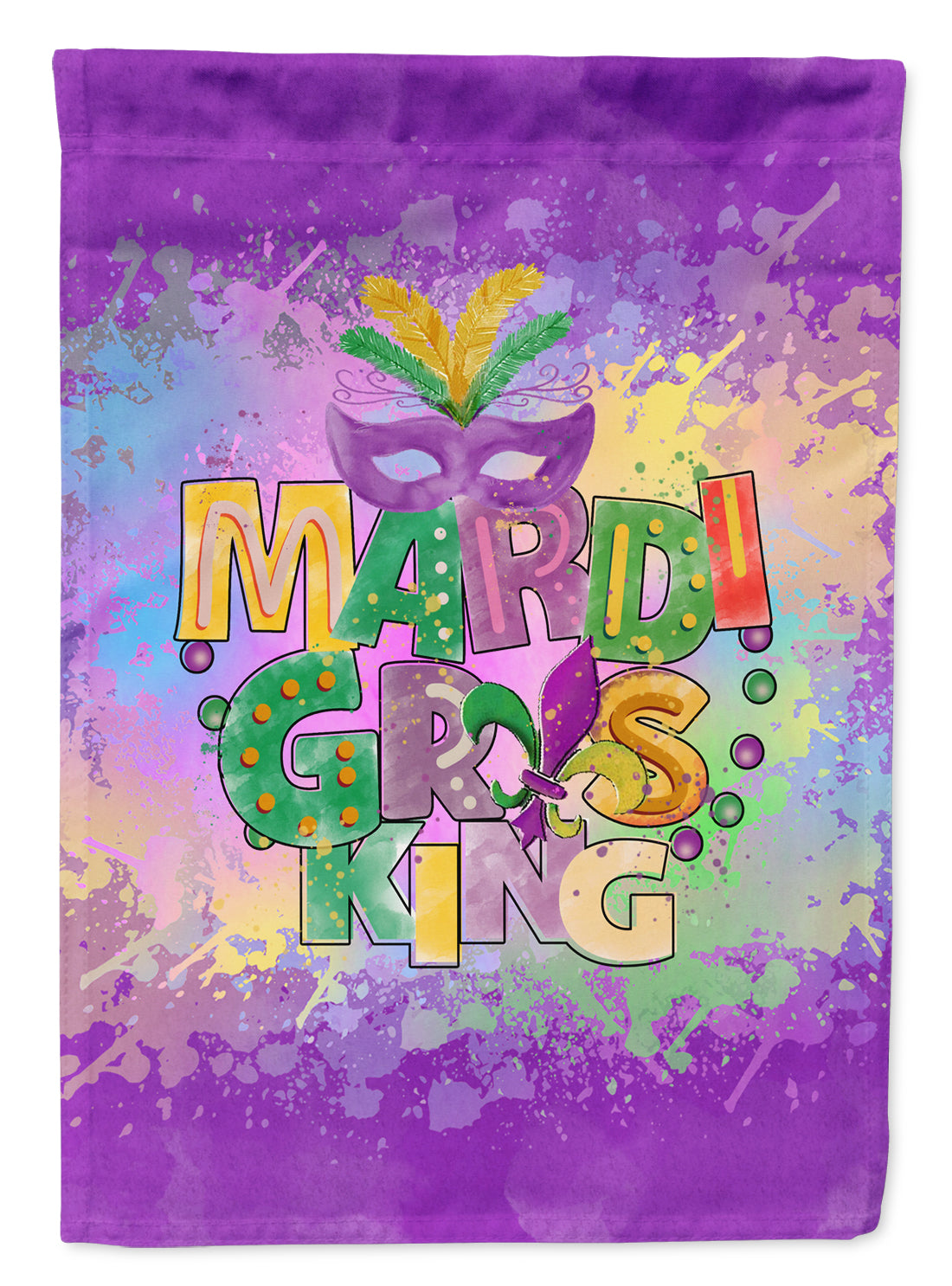 Mardi Gras King Flag Garden Size  the-store.com.