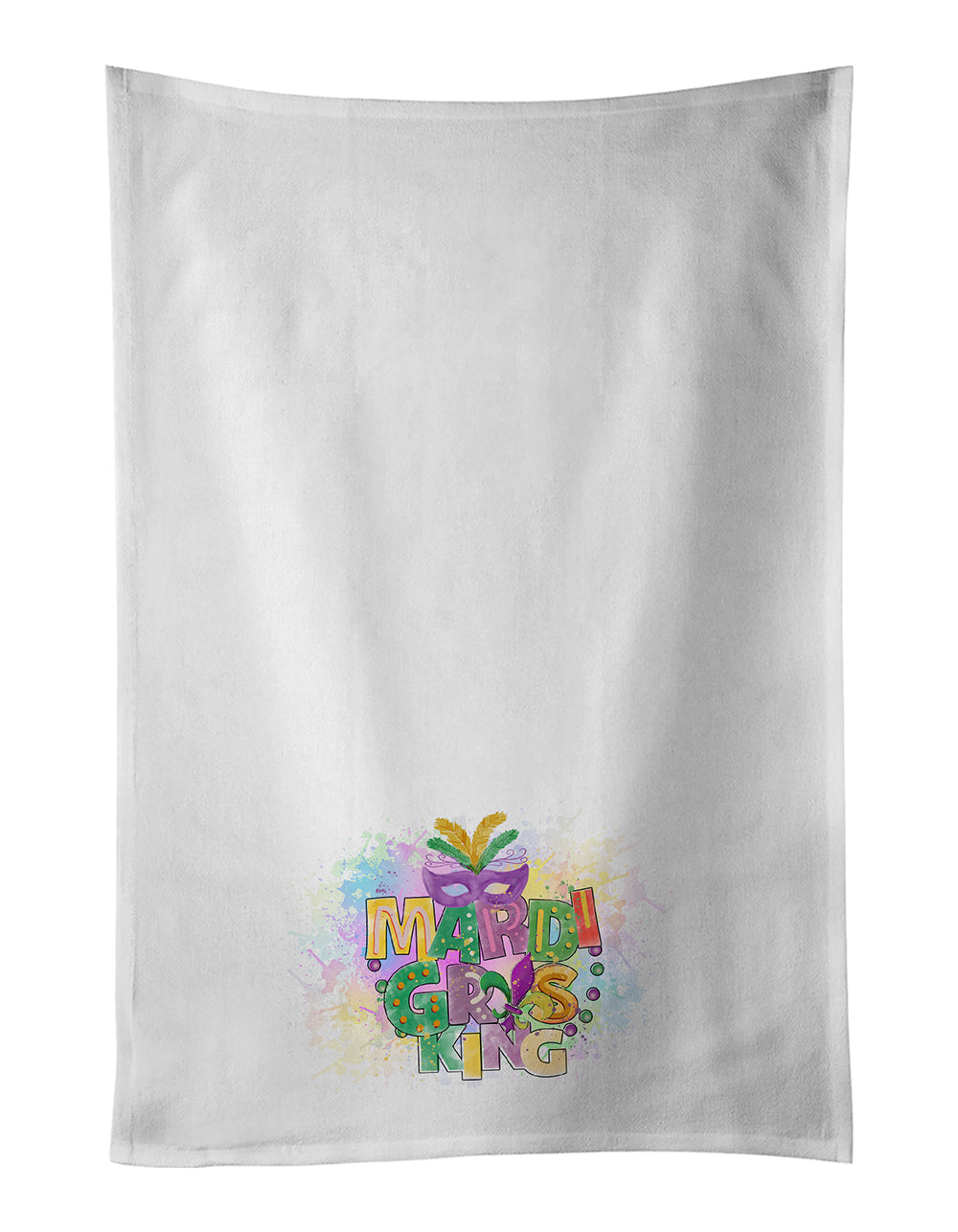 Buy this Mardi Gras King White Kitchen Towel Set of 2 Dish Towels