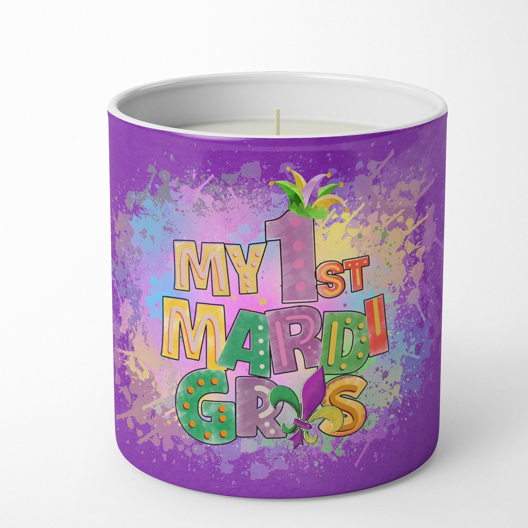 Buy this My 1st Mardi Gras 10 oz Decorative Soy Candle