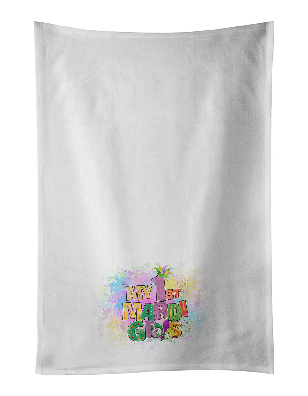 Buy this My 1st Mardi Gras White Kitchen Towel Set of 2 Dish Towels