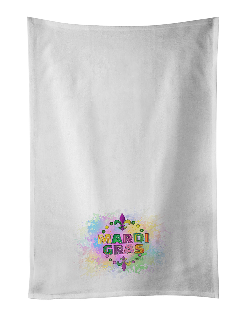 Buy this Mardi Gras White Kitchen Towel Set of 2 Dish Towels