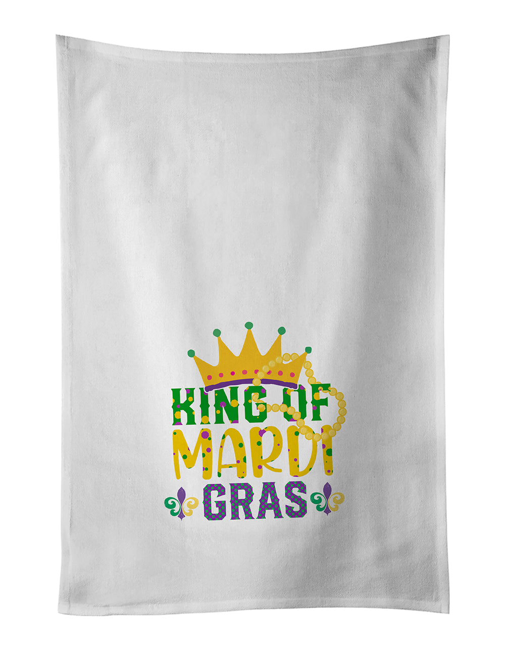 Buy this King of Mardi Gras White Kitchen Towel Set of 2 Dish Towels