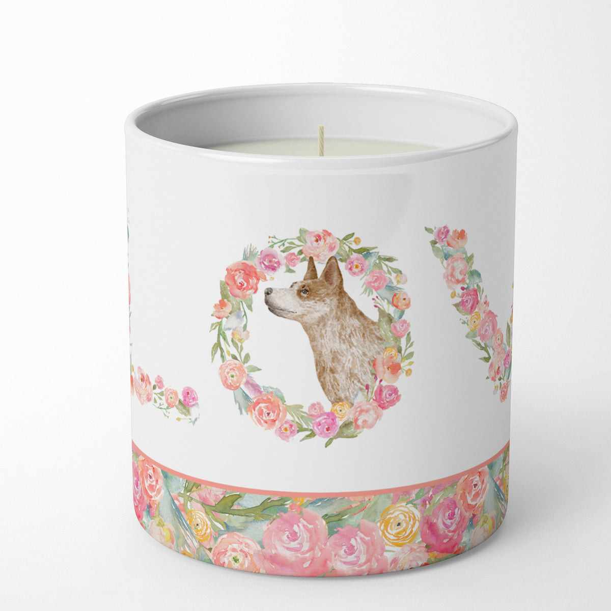 Buy this Red Australian Cattle Dog Love 10 oz Decorative Soy Candle