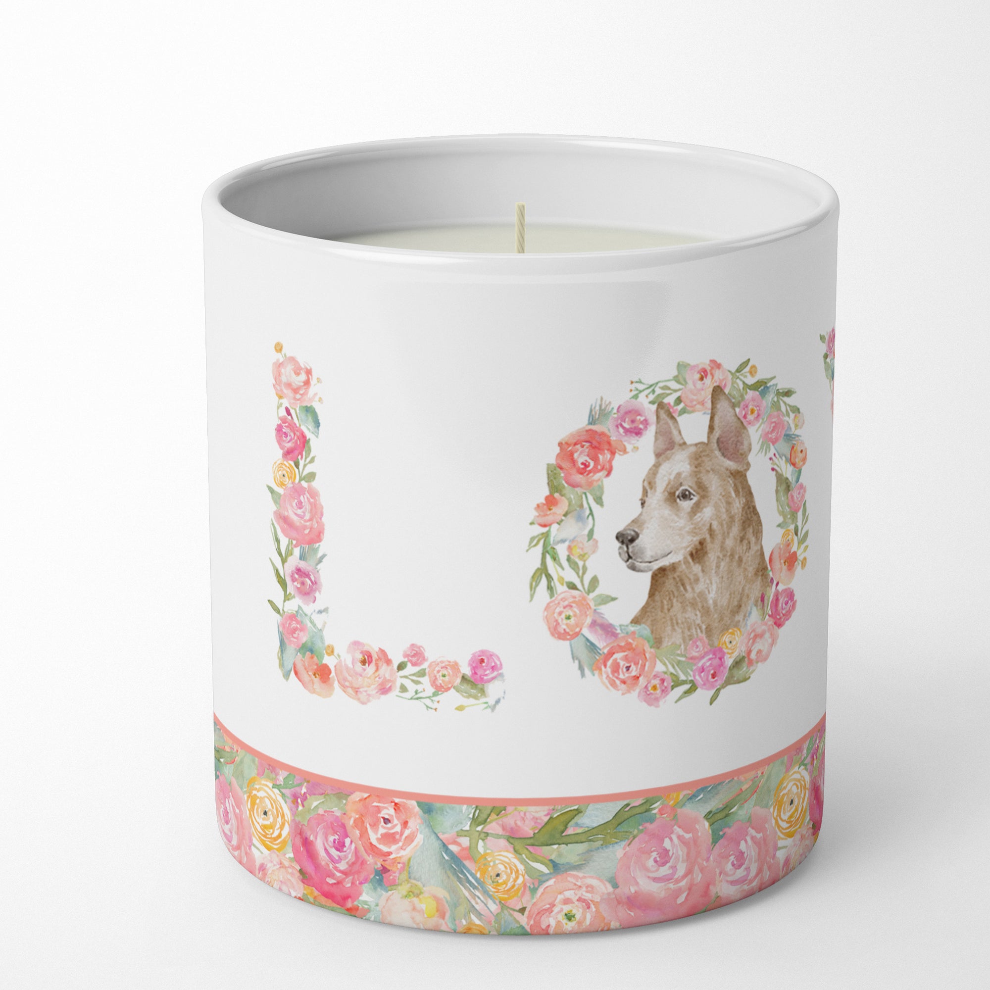 Red #2 Australian Cattle Dog Love 10 oz Decorative Soy Candle - the-store.com