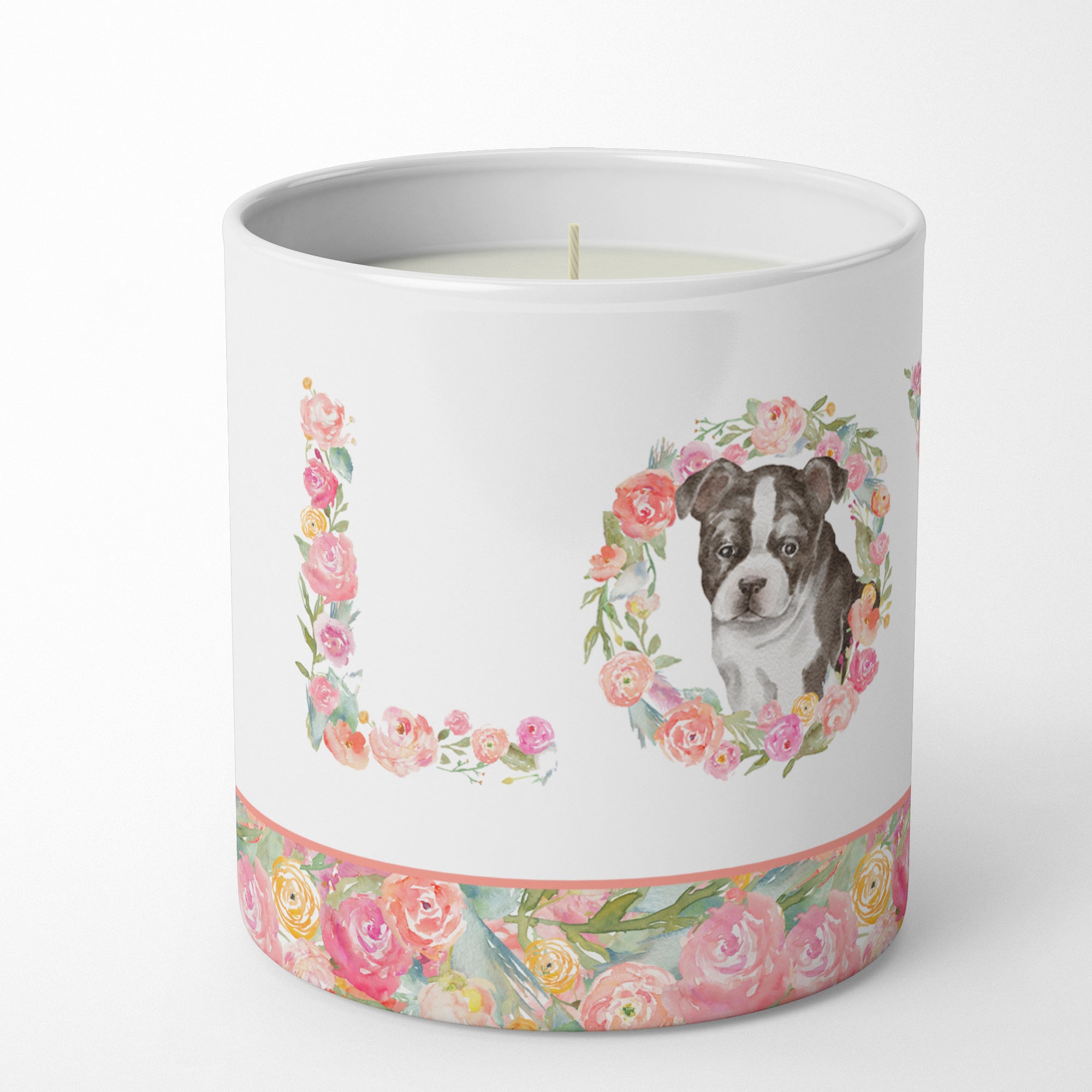 Buy this Boston Terrier Puppy Love 10 oz Decorative Soy Candle