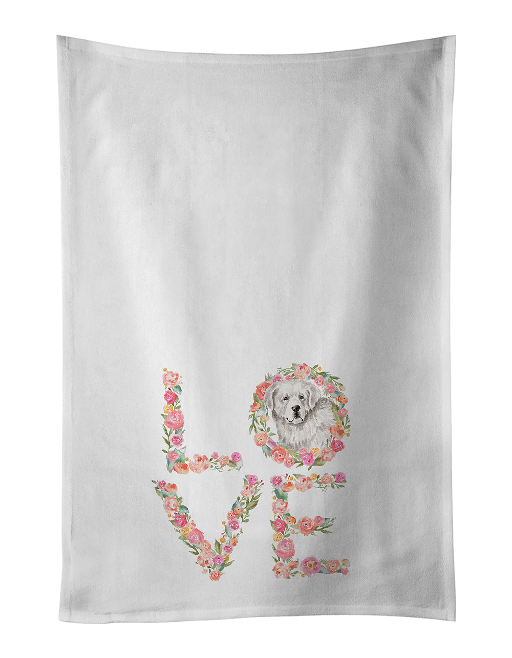 Buy this Great Pyrenees Love White Kitchen Towel Set of 2 Dish Towels
