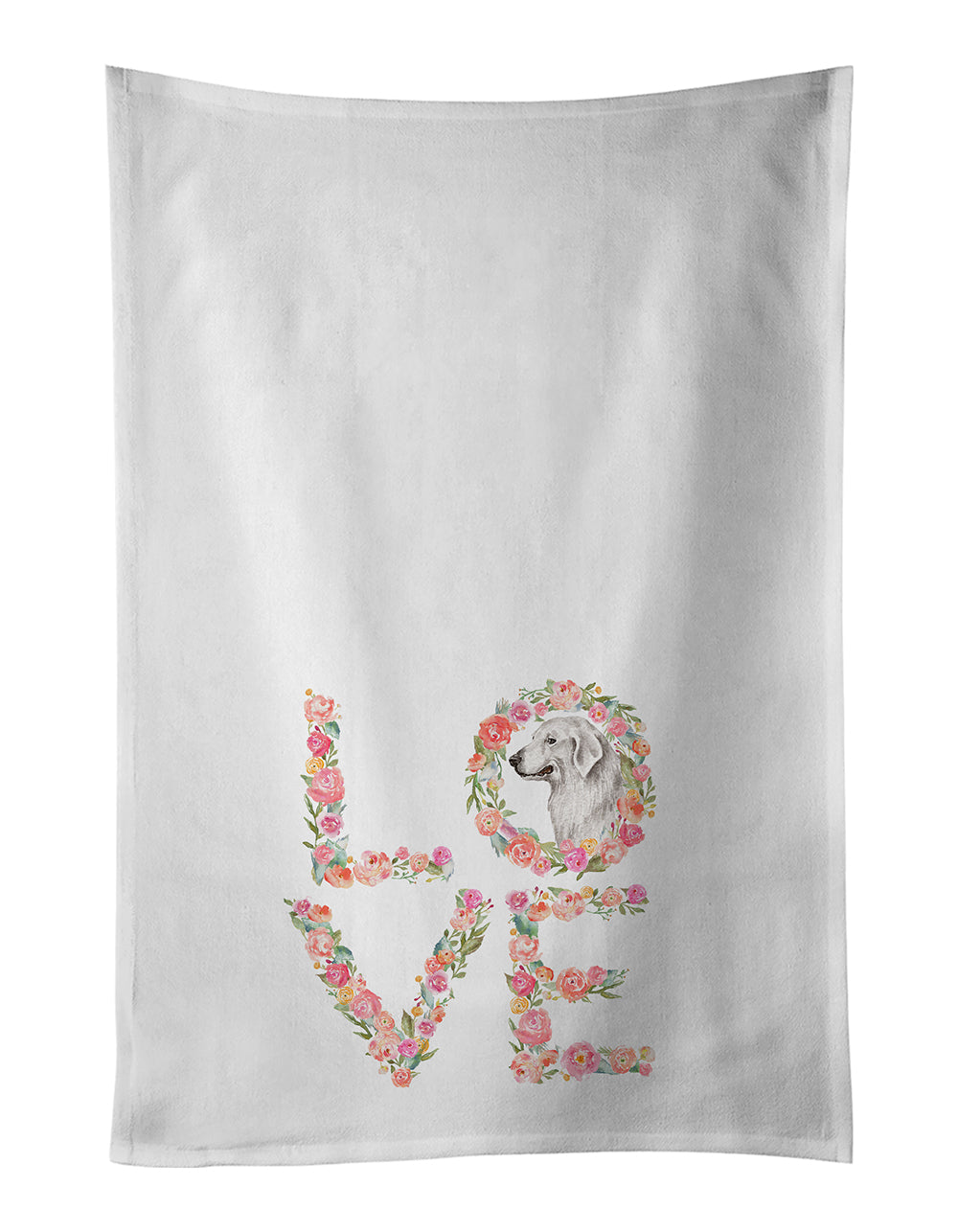 Buy this Great Pyrenees #4 Love White Kitchen Towel Set of 2 Dish Towels