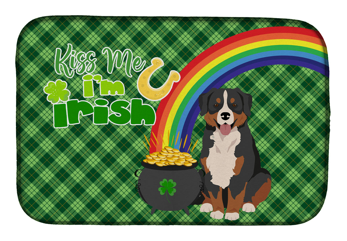 Bernese Mountain Dog St. Patrick&#39;s Day Dish Drying Mat  the-store.com.