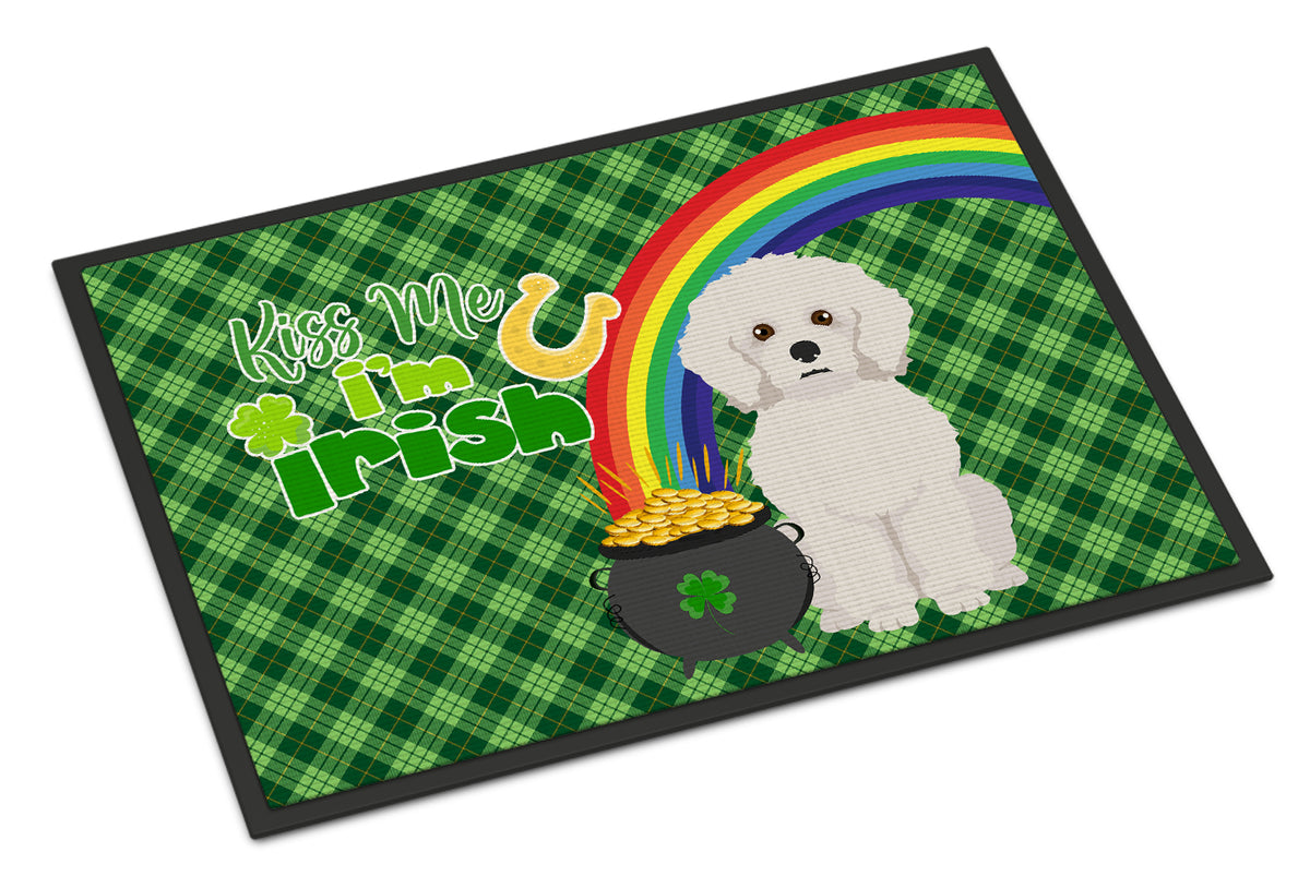 Buy this Bichon Frise St. Patrick&#39;s Day Indoor or Outdoor Mat 24x36