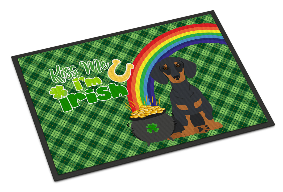 Buy this Black and Tan Dachshund St. Patrick&#39;s Day Indoor or Outdoor Mat 24x36