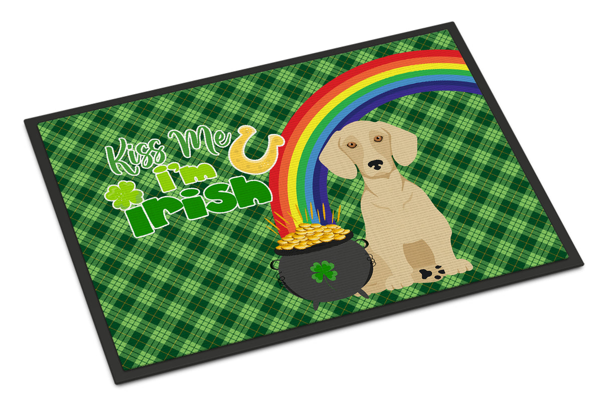 Buy this Cream Dachshund St. Patrick&#39;s Day Indoor or Outdoor Mat 24x36