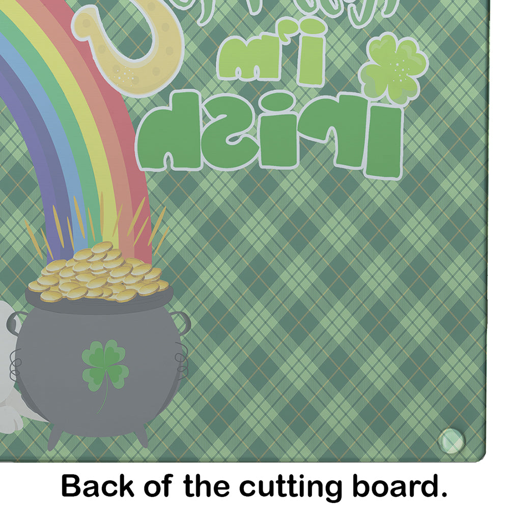 Dalmatian St. Patrick's Day Glass Cutting Board Large - the-store.com