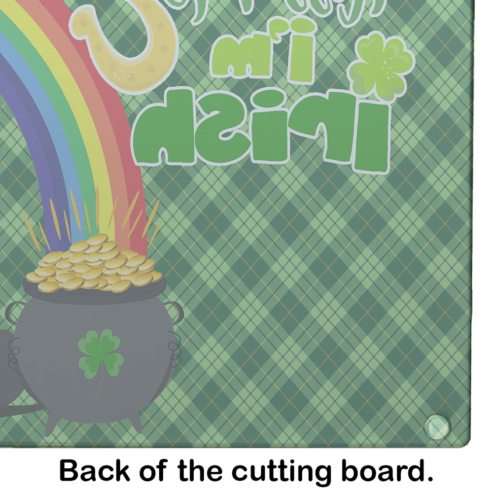 Black Great Dane St. Patrick's Day Glass Cutting Board Large - the-store.com
