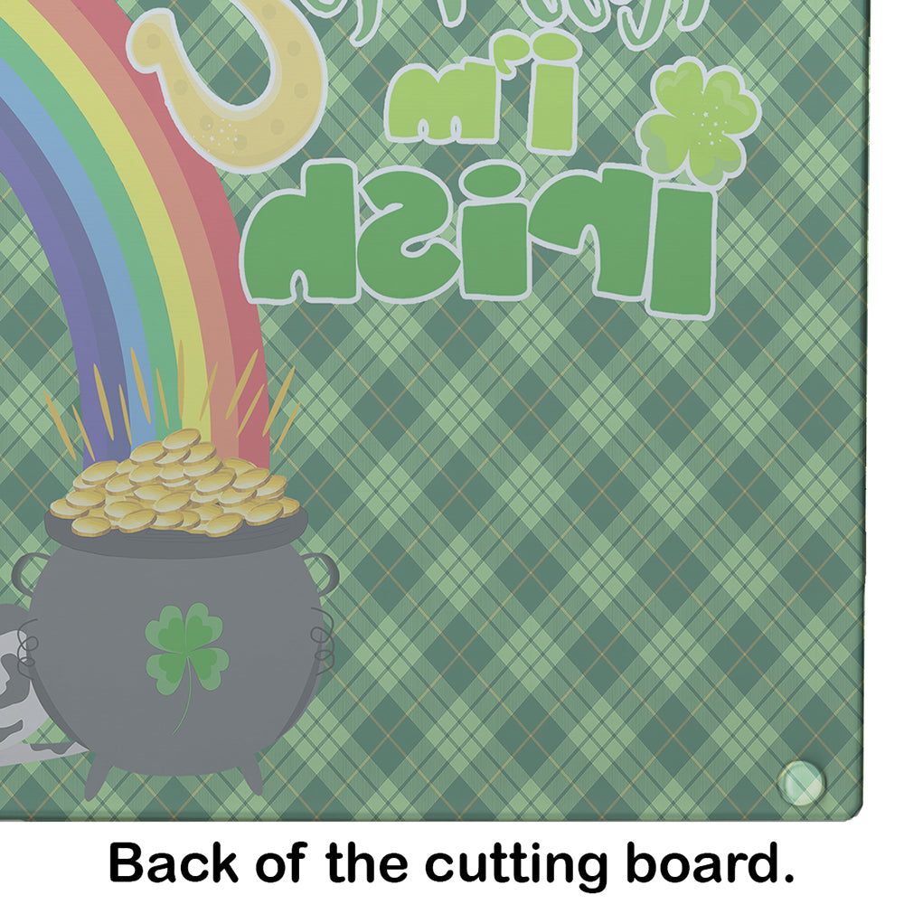 Harlequin Great Dane St. Patrick's Day Glass Cutting Board Large - the-store.com