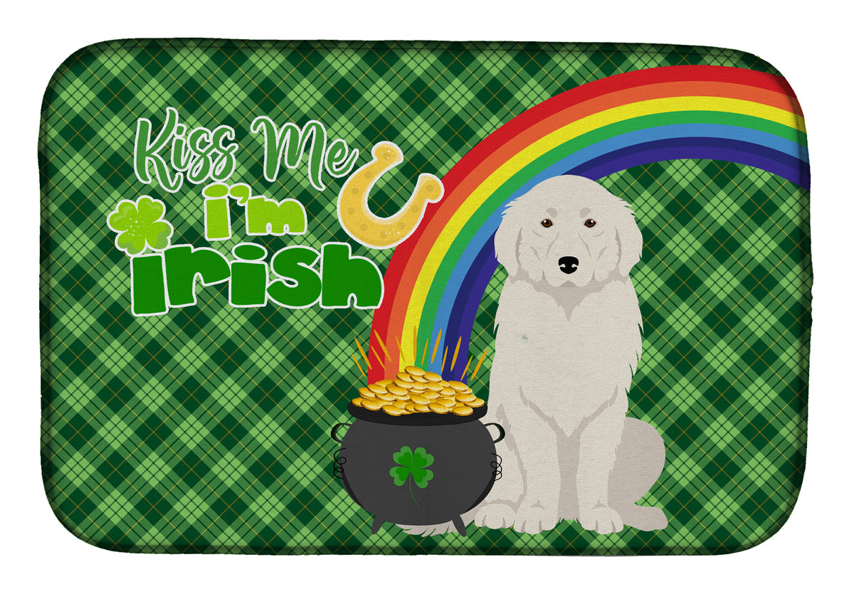 Great Pyrenees St. Patrick&#39;s Day Dish Drying Mat