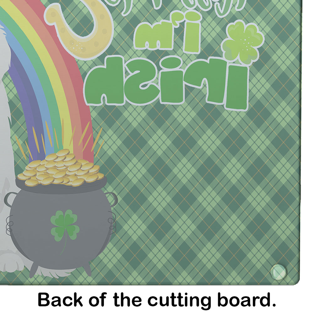Great Pyrenees St. Patrick's Day Glass Cutting Board Large - the-store.com