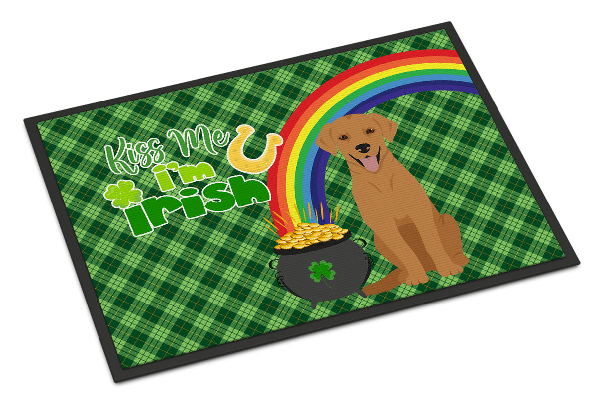 Buy this Red Fox Labrador Retriever St. Patrick&#39;s Day Indoor or Outdoor Mat 24x36