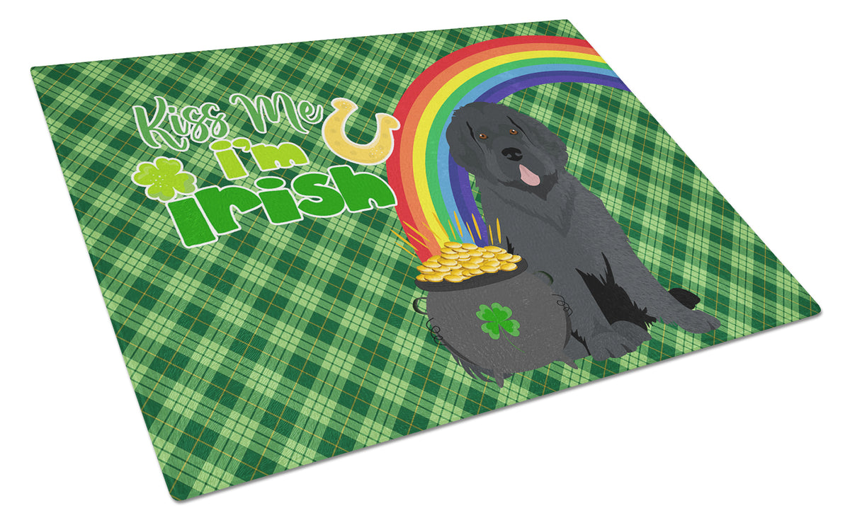 Buy this Black Newfoundland St. Patrick&#39;s Day Glass Cutting Board Large