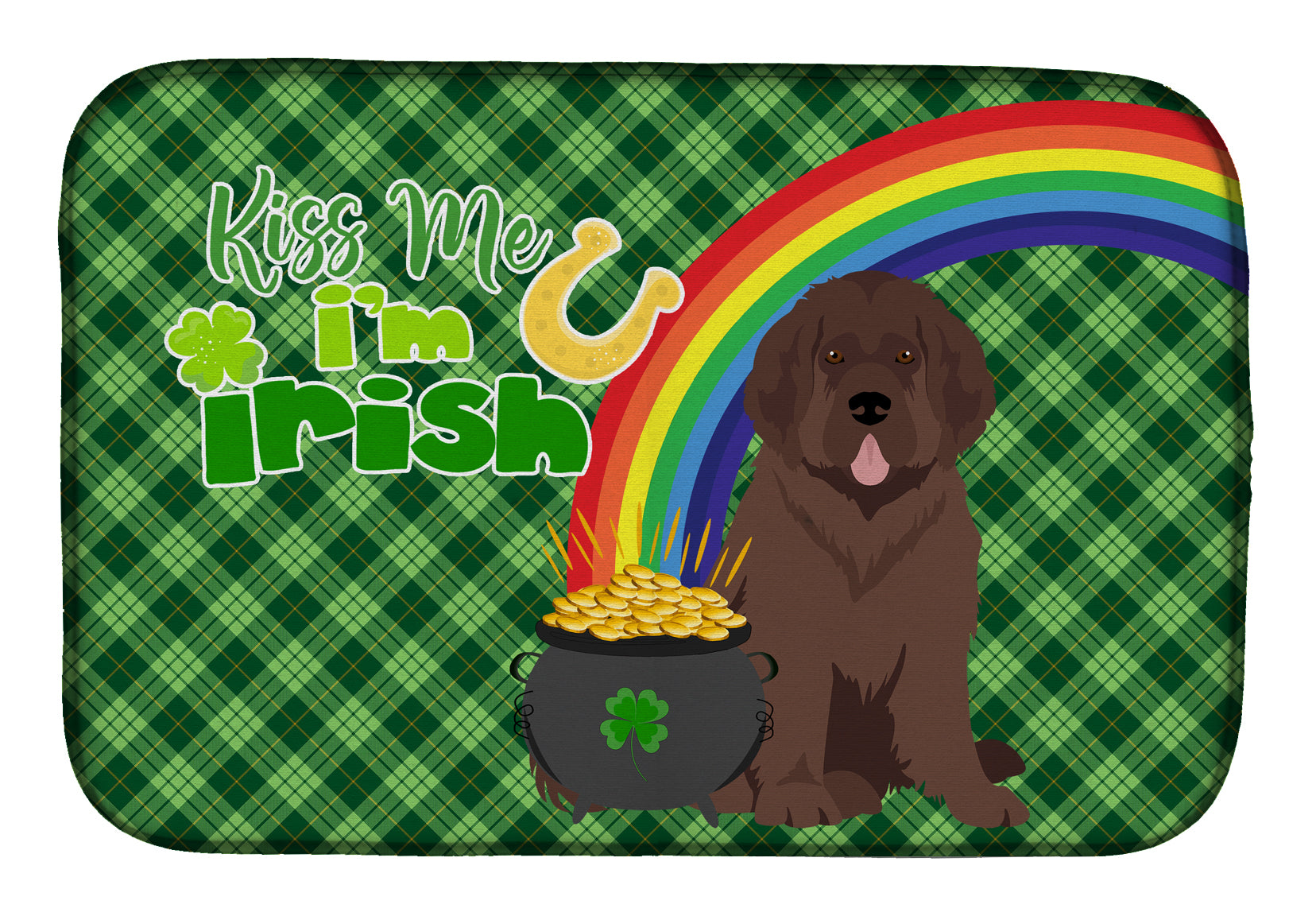 Brown Newfoundland St. Patrick's Day Dish Drying Mat  the-store.com.