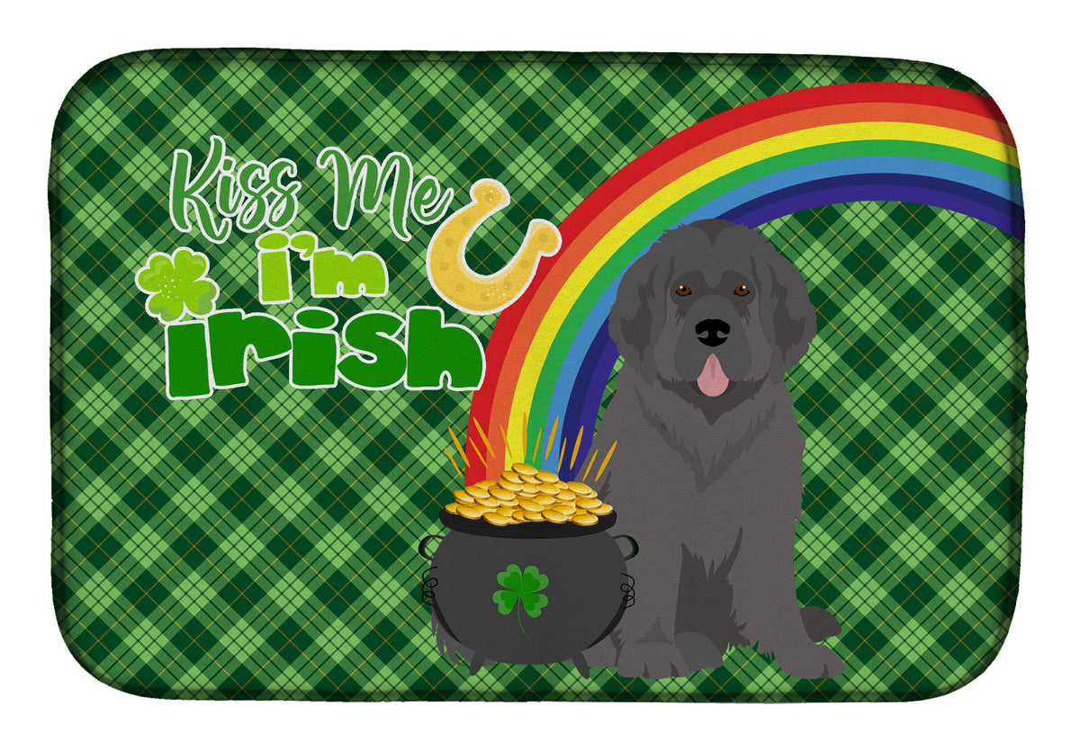 Grey Newfoundland St. Patrick&#39;s Day Dish Drying Mat  the-store.com.