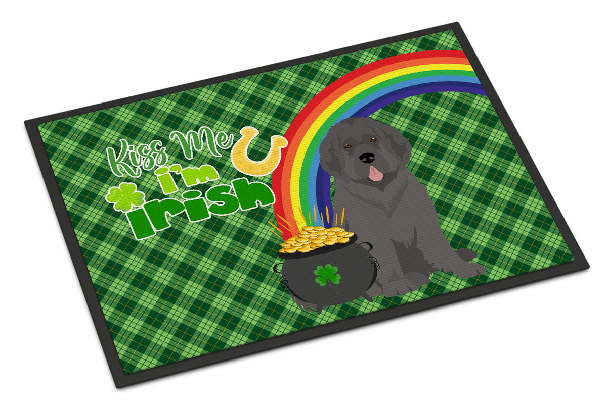 Buy this Grey Newfoundland St. Patrick&#39;s Day Indoor or Outdoor Mat 24x36