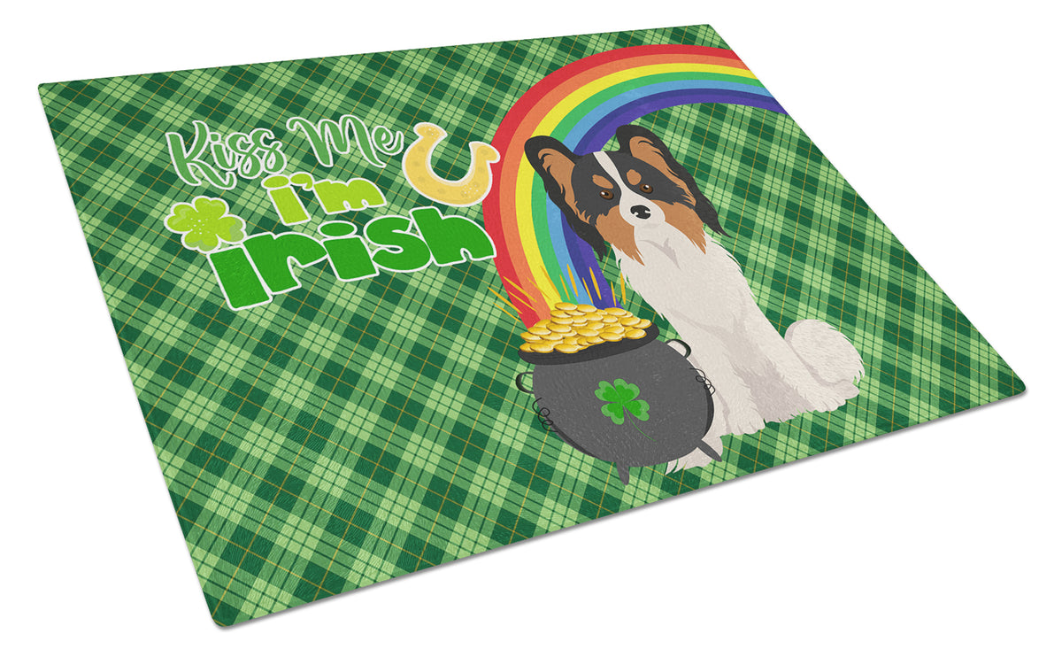 Buy this Tricolor Papillon St. Patrick&#39;s Day Glass Cutting Board Large
