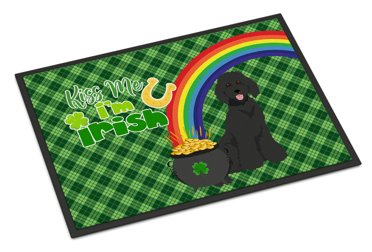 Buy this Standard Black Poodle St. Patrick&#39;s Day Indoor or Outdoor Mat 24x36