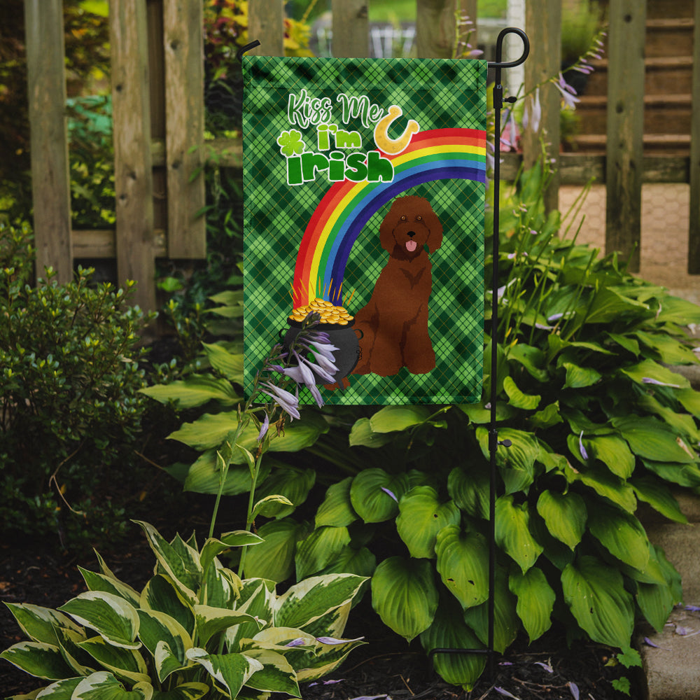 Standard Red Poodle St. Patrick's Day Flag Garden Size  the-store.com.