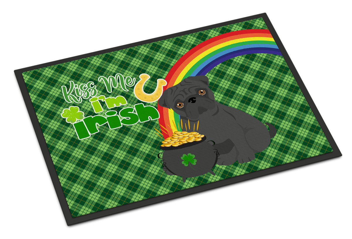 Buy this Black Pug St. Patrick&#39;s Day Indoor or Outdoor Mat 24x36
