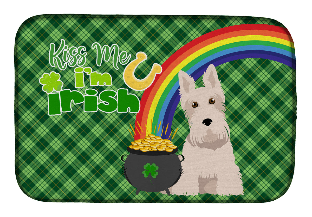 Wheaten Scottish Terrier St. Patrick&#39;s Day Dish Drying Mat