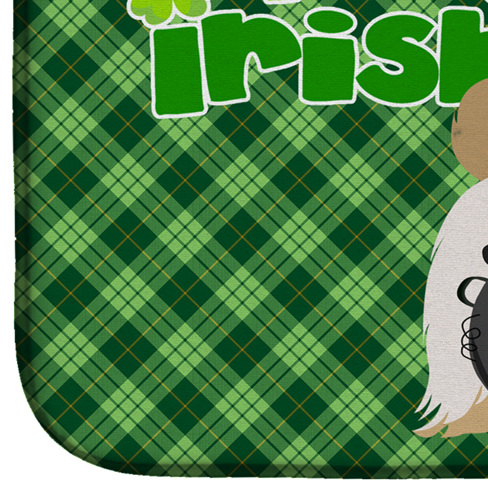 Gold and White Shih Tzu St. Patrick's Day Dish Drying Mat  the-store.com.