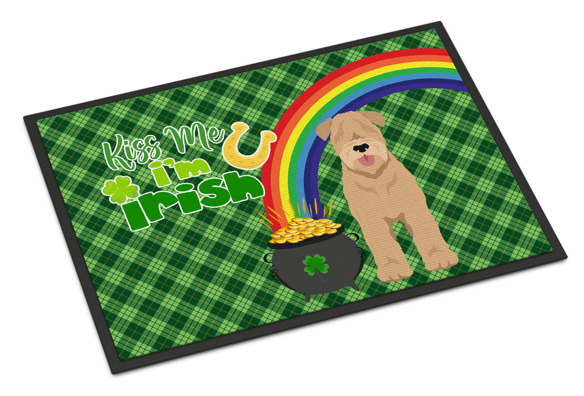 Buy this Red Wheaten Terrier St. Patrick&#39;s Day Indoor or Outdoor Mat 24x36