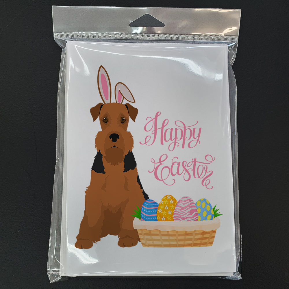 Black and Tan Airedale Terrier Easter Greeting Cards and Envelopes Pack of 8 - the-store.com