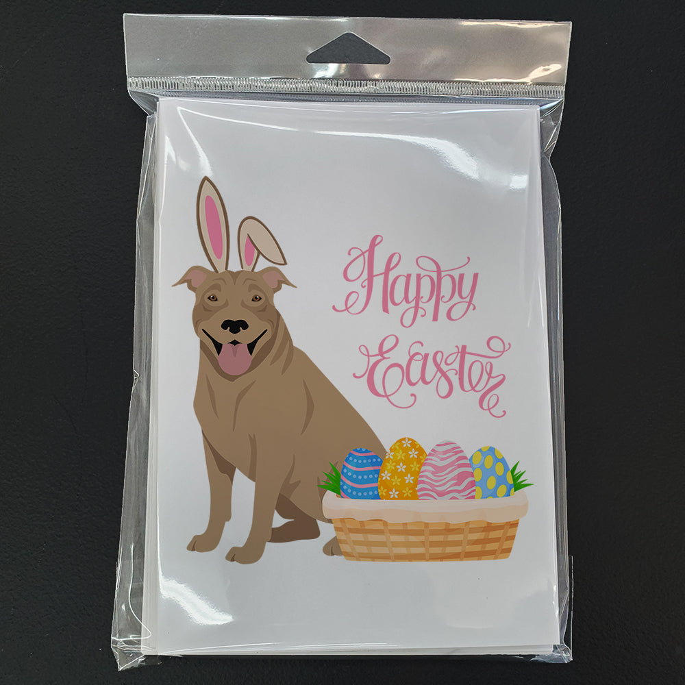 Fawn Pit Bull Terrier Easter Greeting Cards and Envelopes Pack of 8 - the-store.com