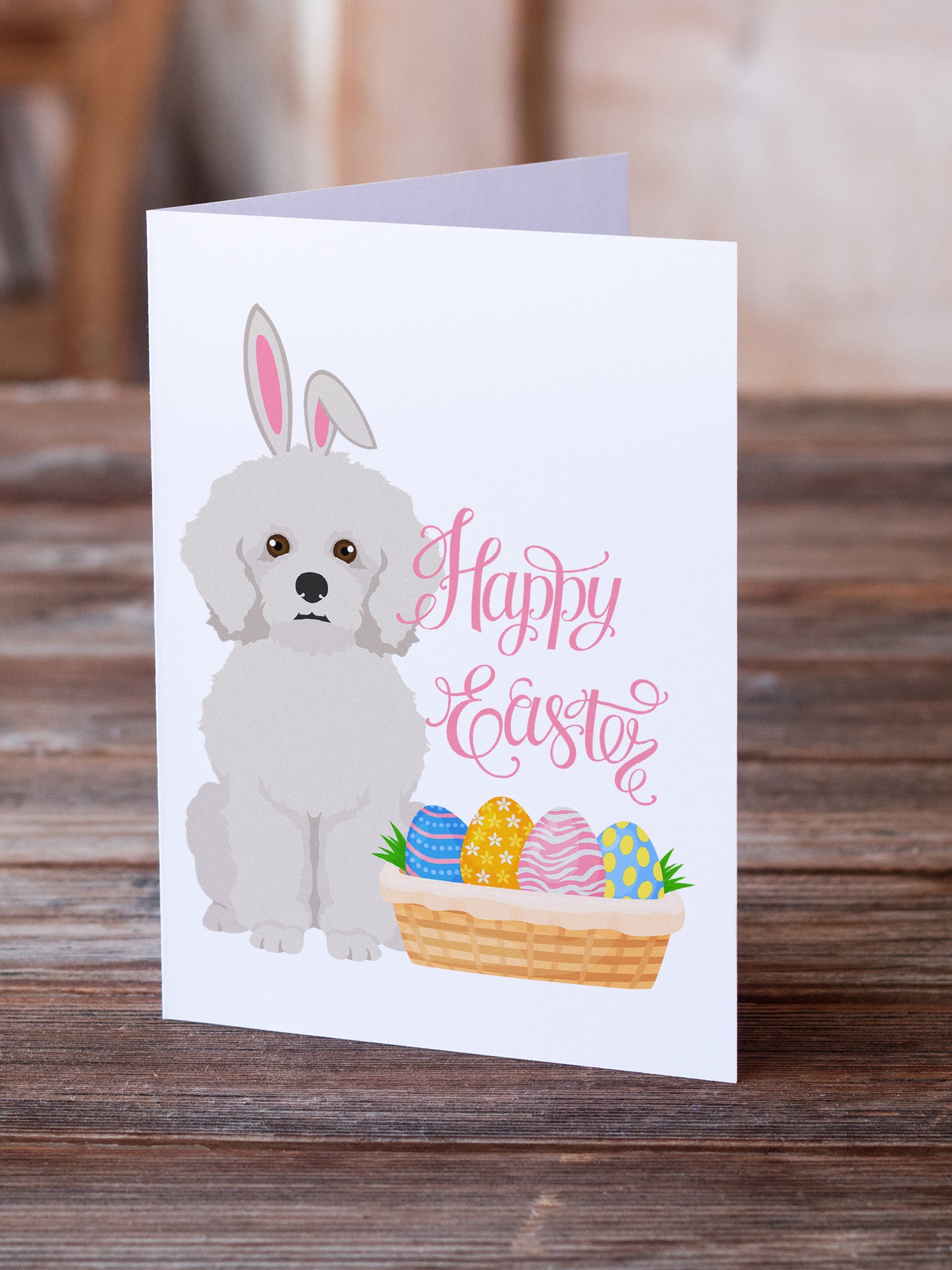 Bichon Frise Easter Greeting Cards and Envelopes Pack of 8 - the-store.com