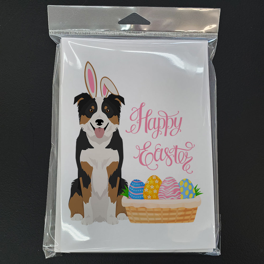 Tricolor Border Collie Easter Greeting Cards and Envelopes Pack of 8 - the-store.com