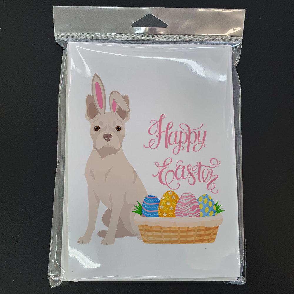 White Boston Terrier Easter Greeting Cards and Envelopes Pack of 8 - the-store.com