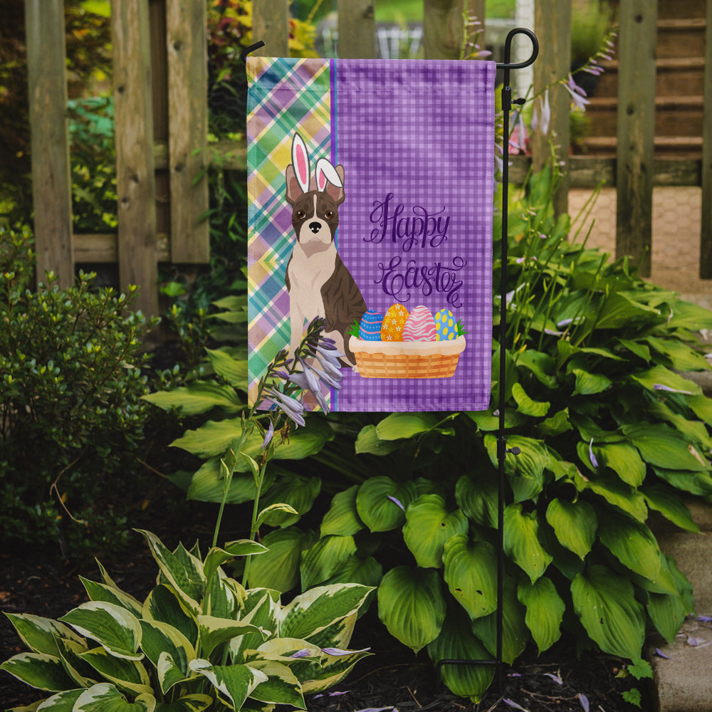 Brindle Boston Terrier Easter Flag Garden Size  the-store.com.