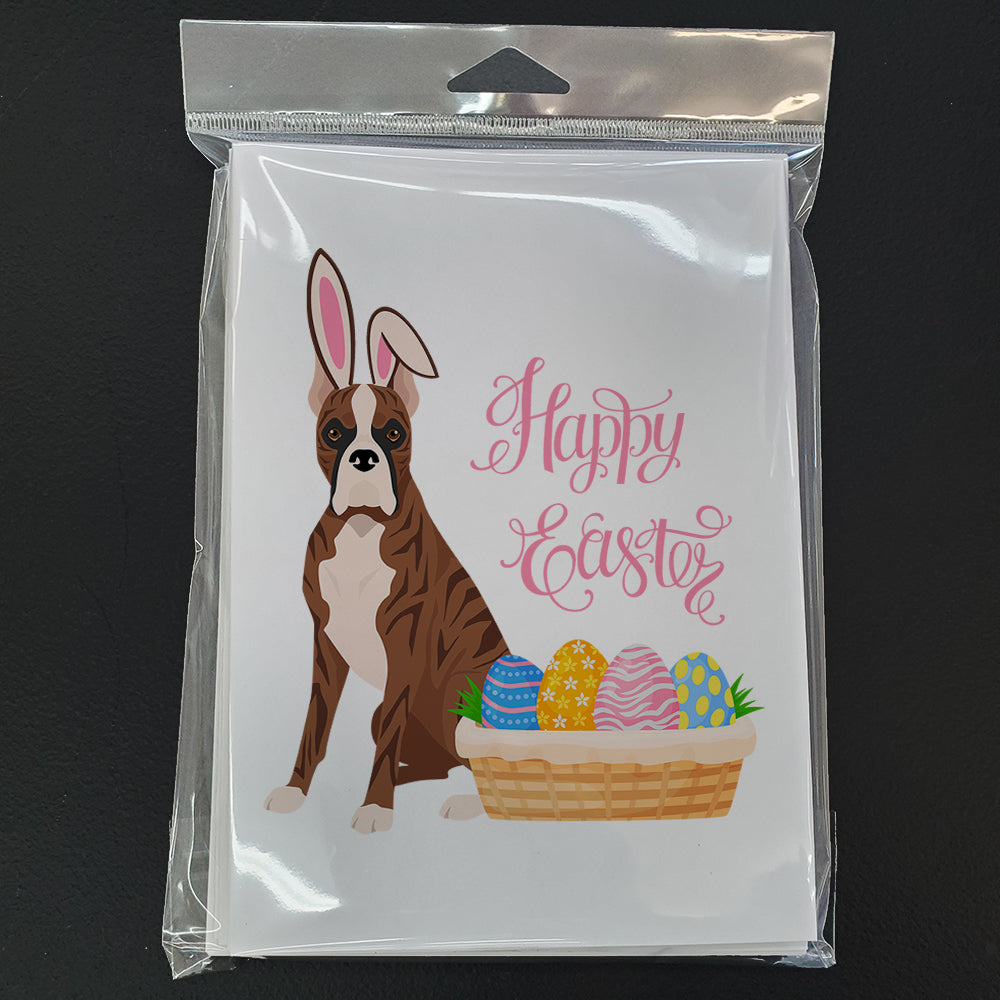 Red Brindle Boxer Easter Greeting Cards and Envelopes Pack of 8 - the-store.com