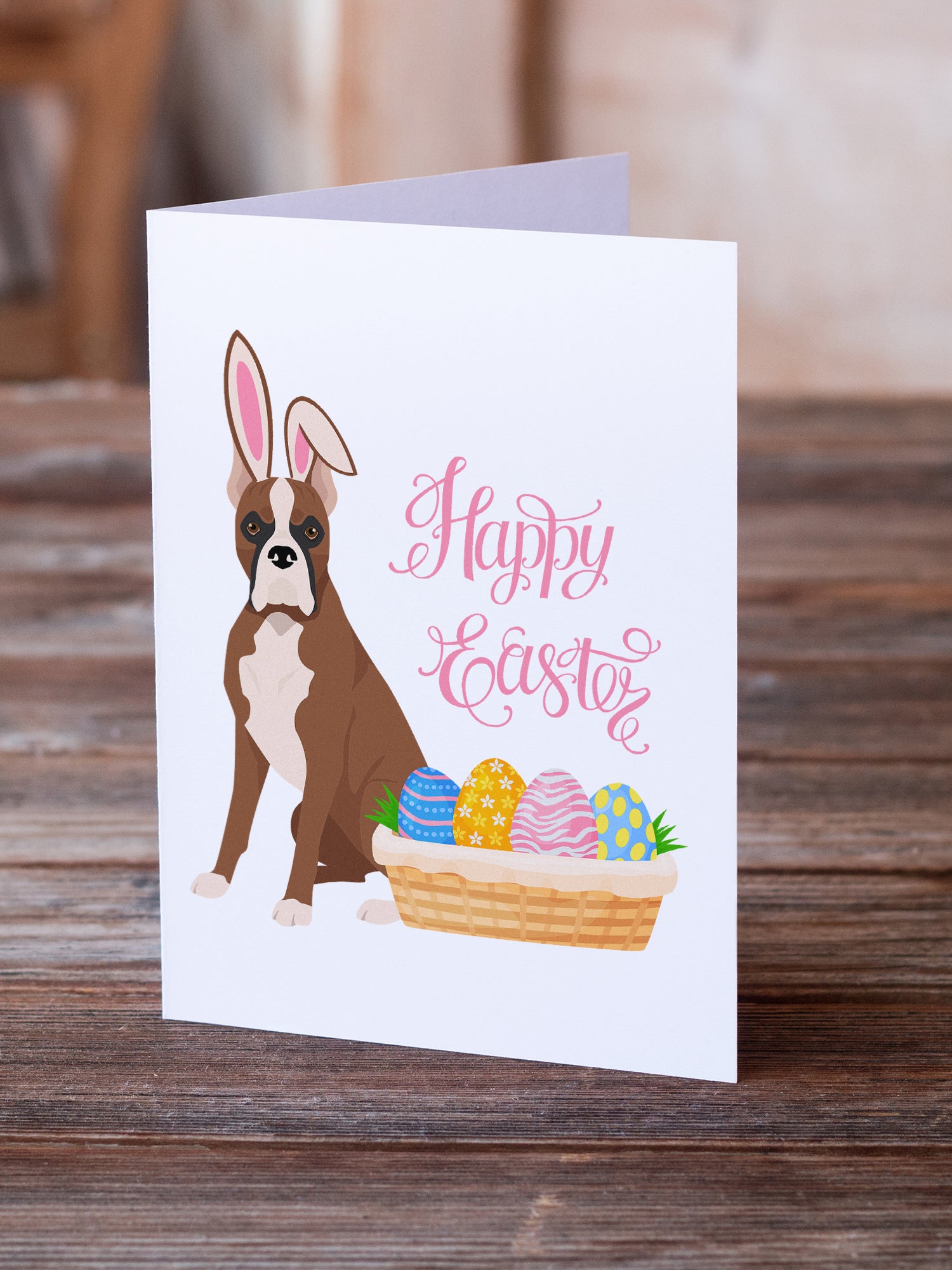 Red Fawn Boxer Easter Greeting Cards and Envelopes Pack of 8 - the-store.com
