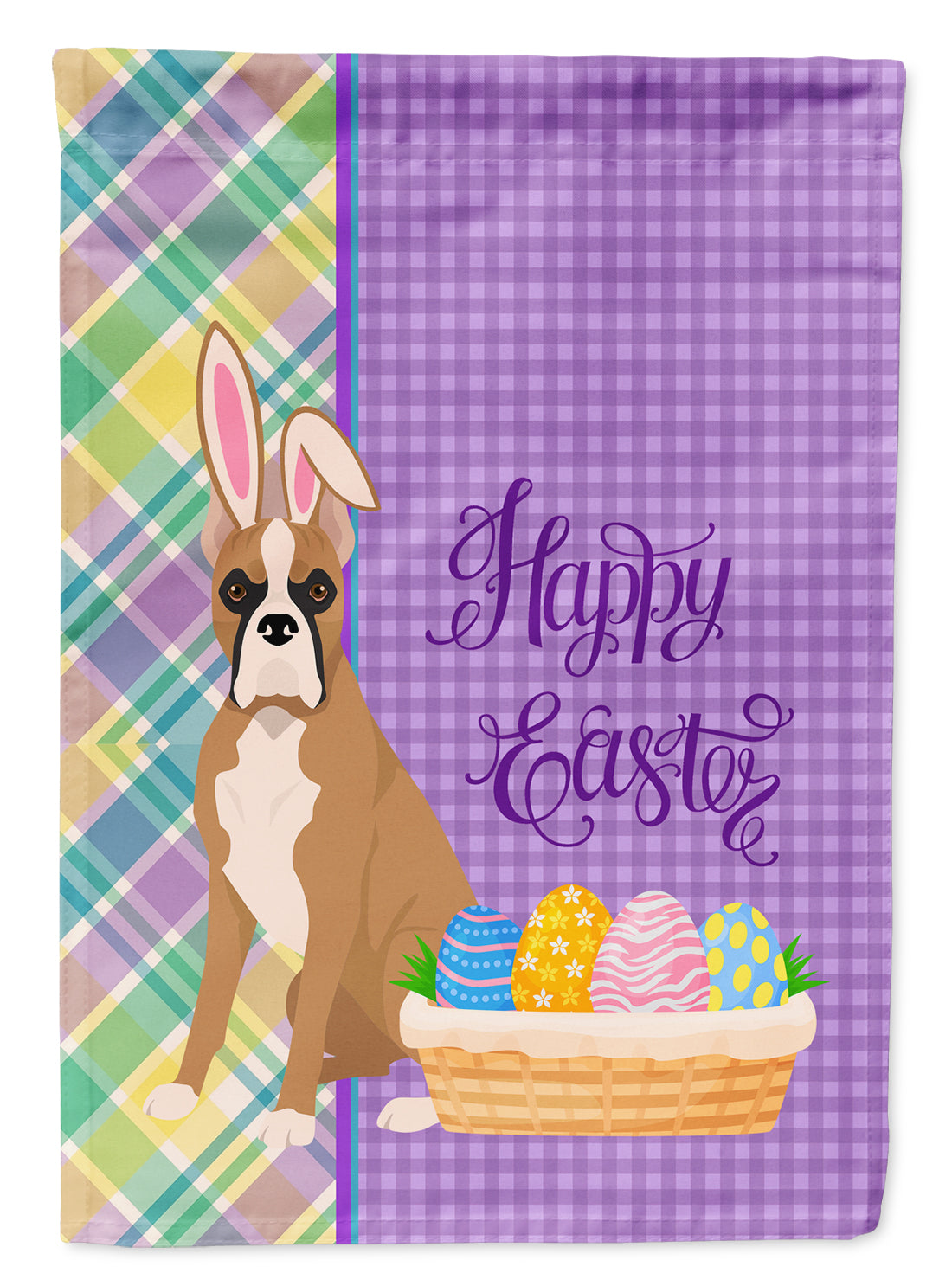 Fawn Boxer Easter Flag Garden Size  the-store.com.