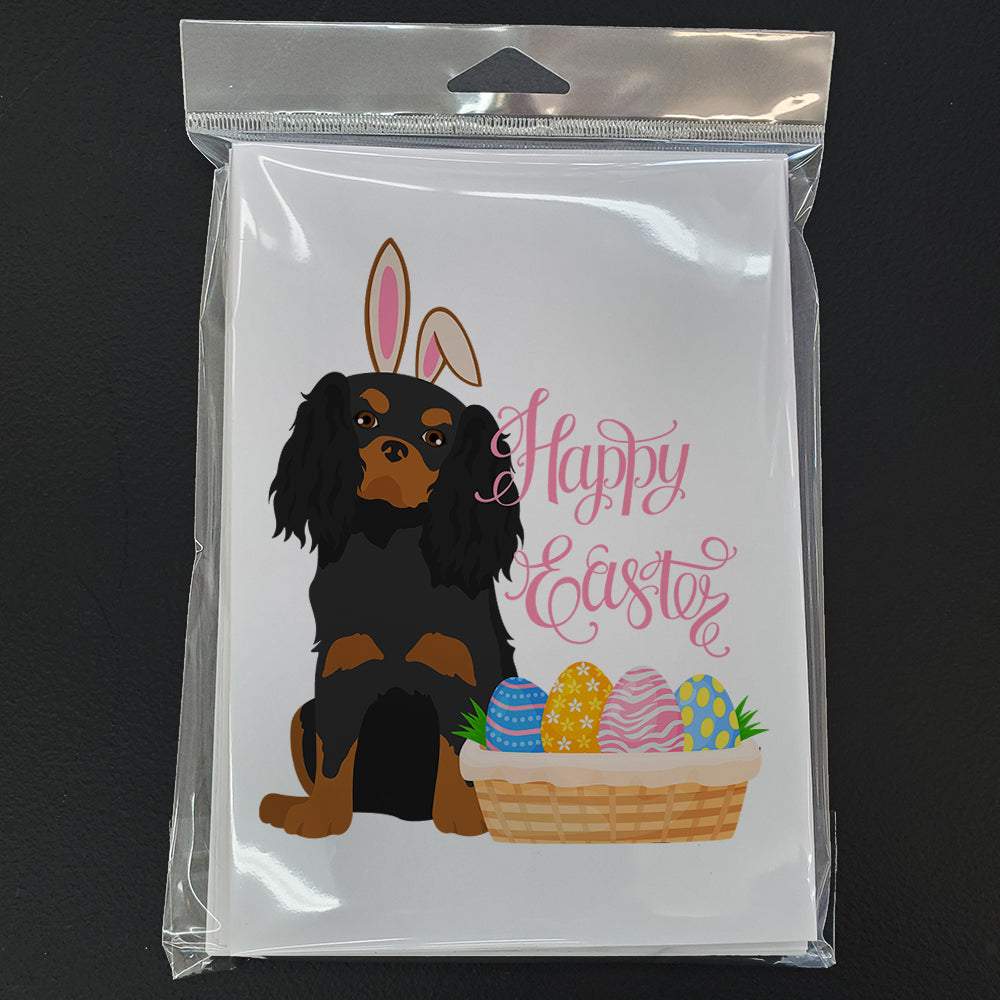 Black and Tan Cavalier Spaniel Easter Greeting Cards and Envelopes Pack of 8 - the-store.com