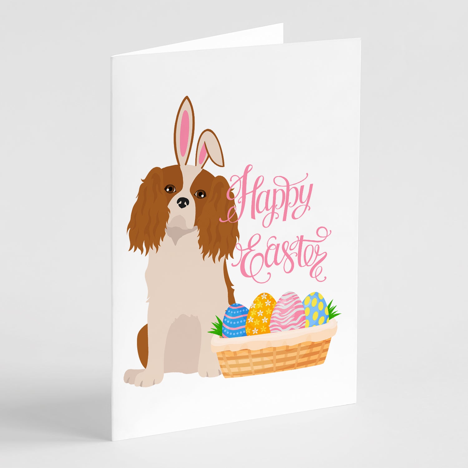 Buy this Blenheim Cavalier Spaniel Easter Greeting Cards and Envelopes Pack of 8