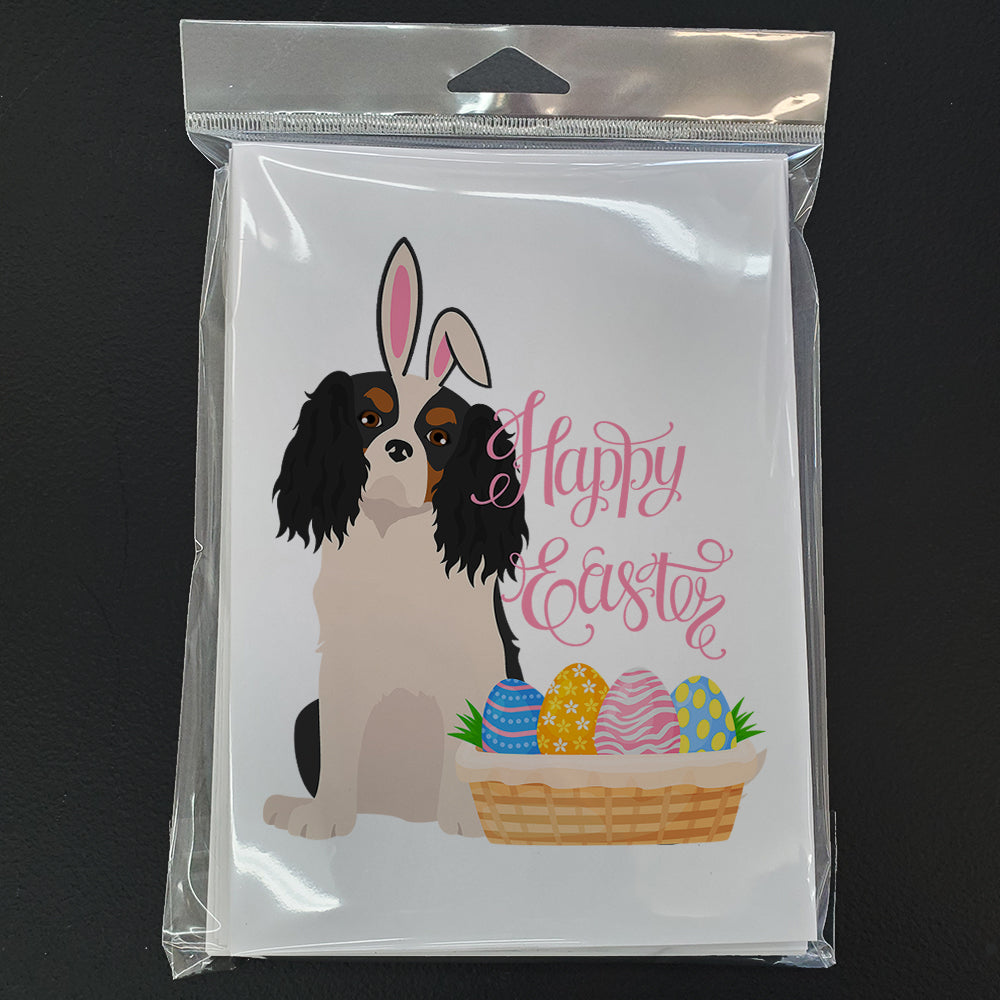 Tricolor Cavalier Spaniel Easter Greeting Cards and Envelopes Pack of 8 - the-store.com