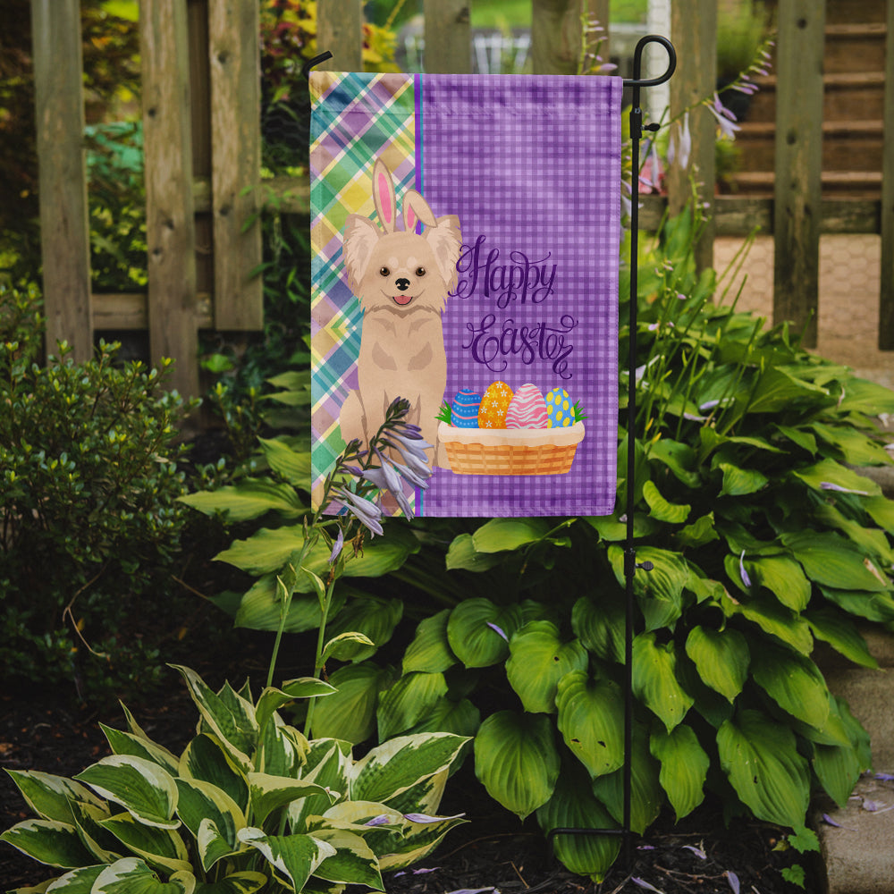 Longhaired Cream Chihuahua Easter Flag Garden Size  the-store.com.