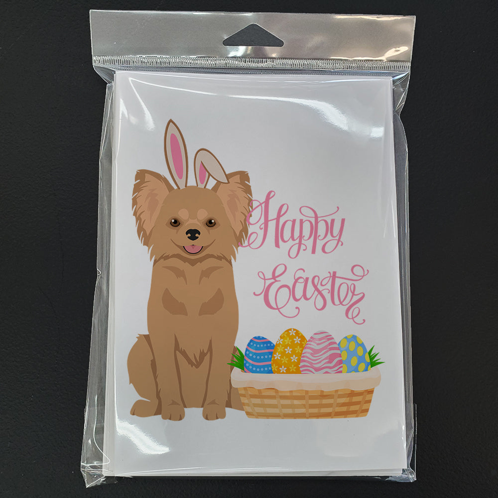 Longhaired Gold Chihuahua Easter Greeting Cards and Envelopes Pack of 8 - the-store.com