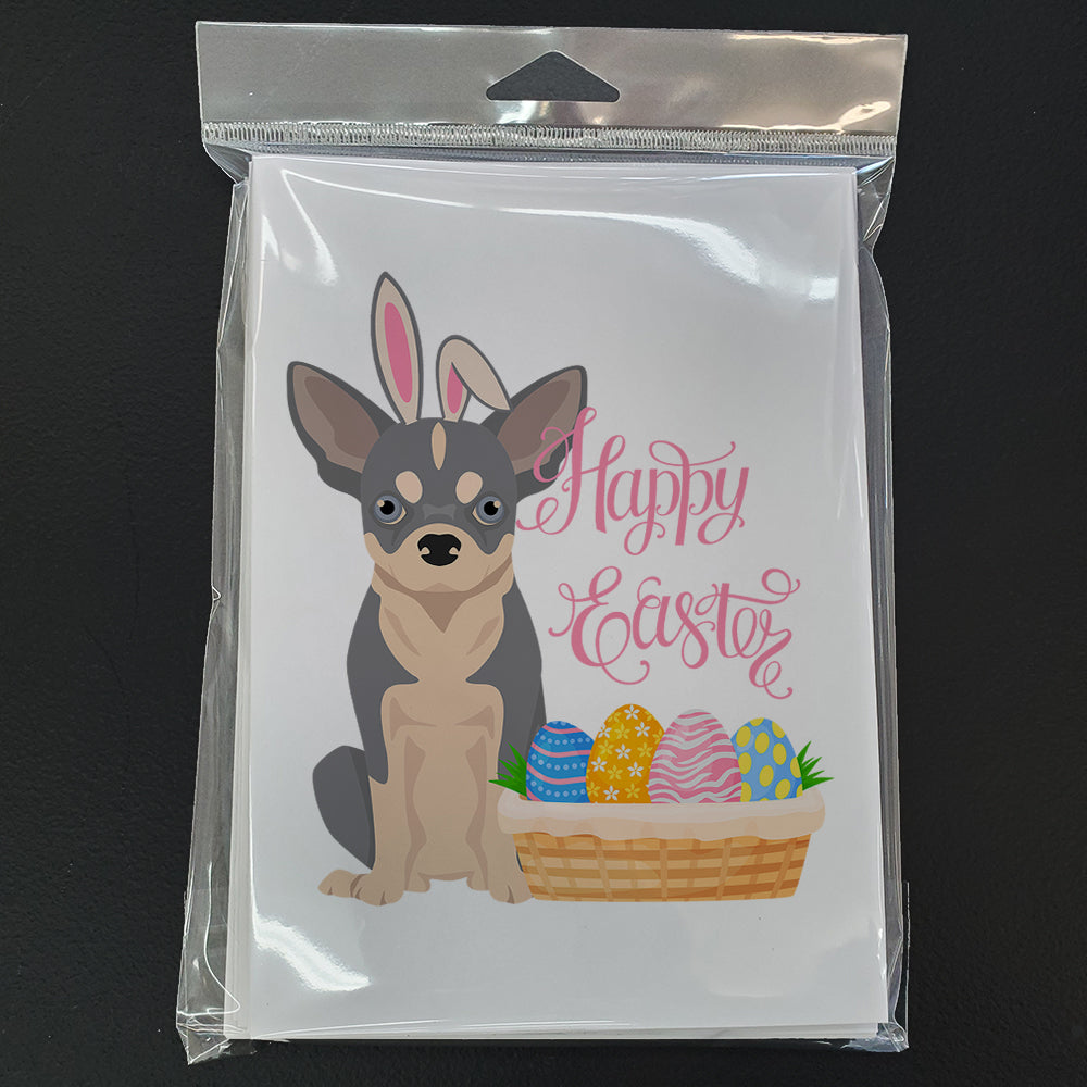 Blue and White Chihuahua Easter Greeting Cards and Envelopes Pack of 8 - the-store.com