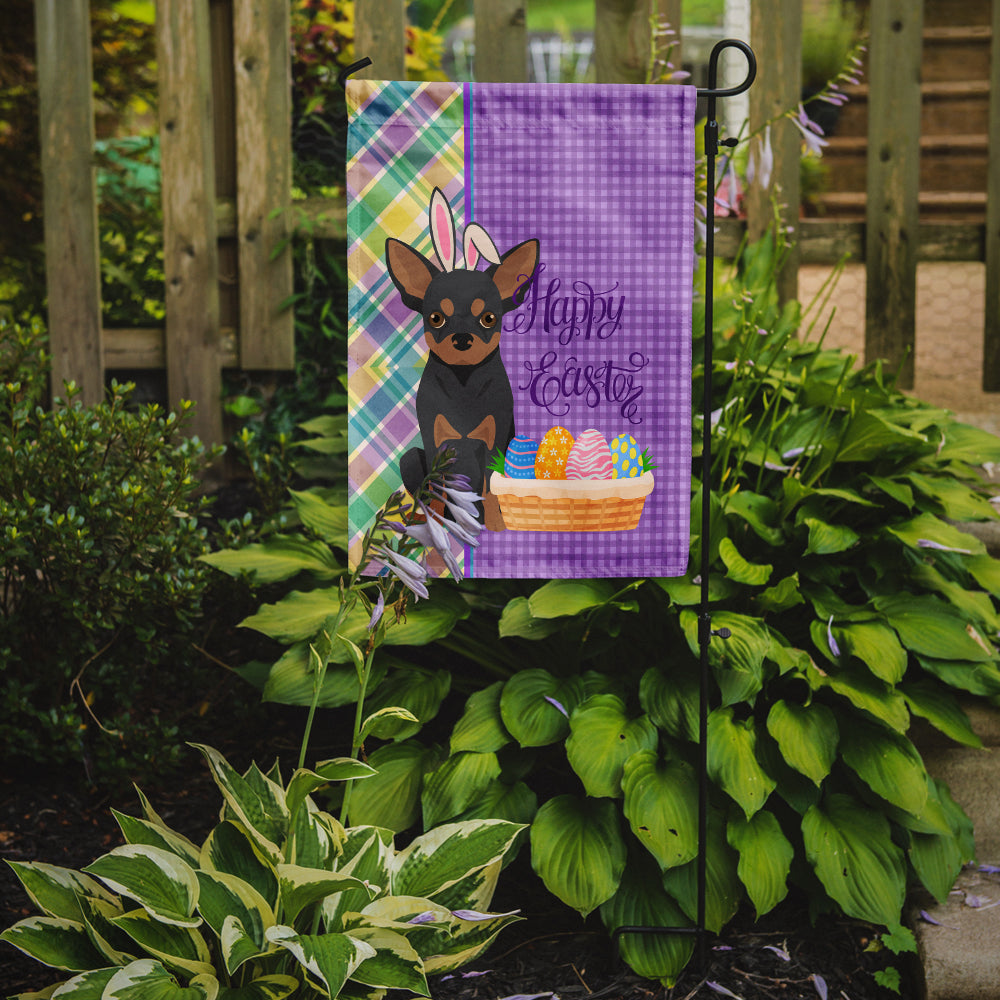 Black and Tan Chihuahua Easter Flag Garden Size