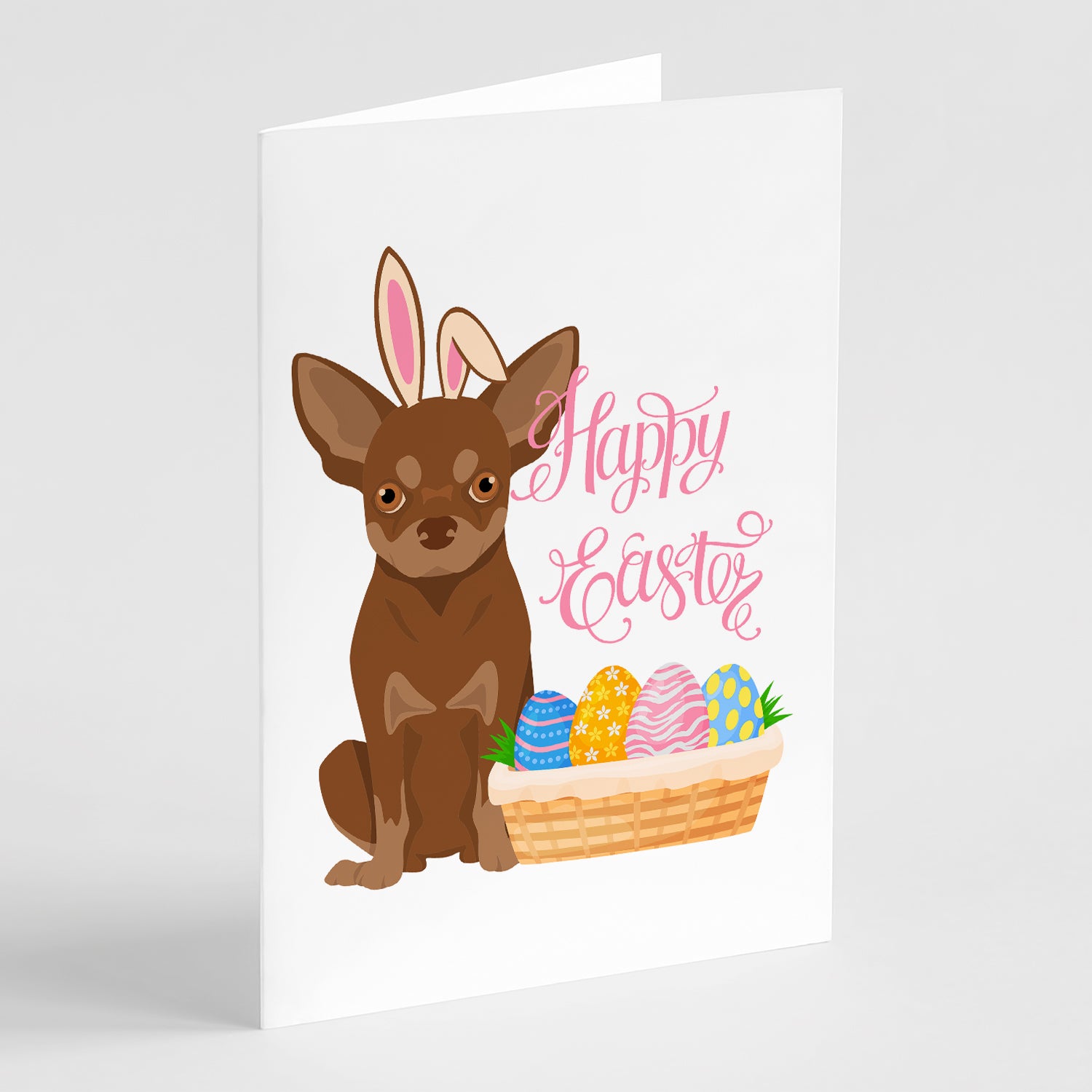 Buy this Chocolate and Tan Chihuahua Easter Greeting Cards and Envelopes Pack of 8