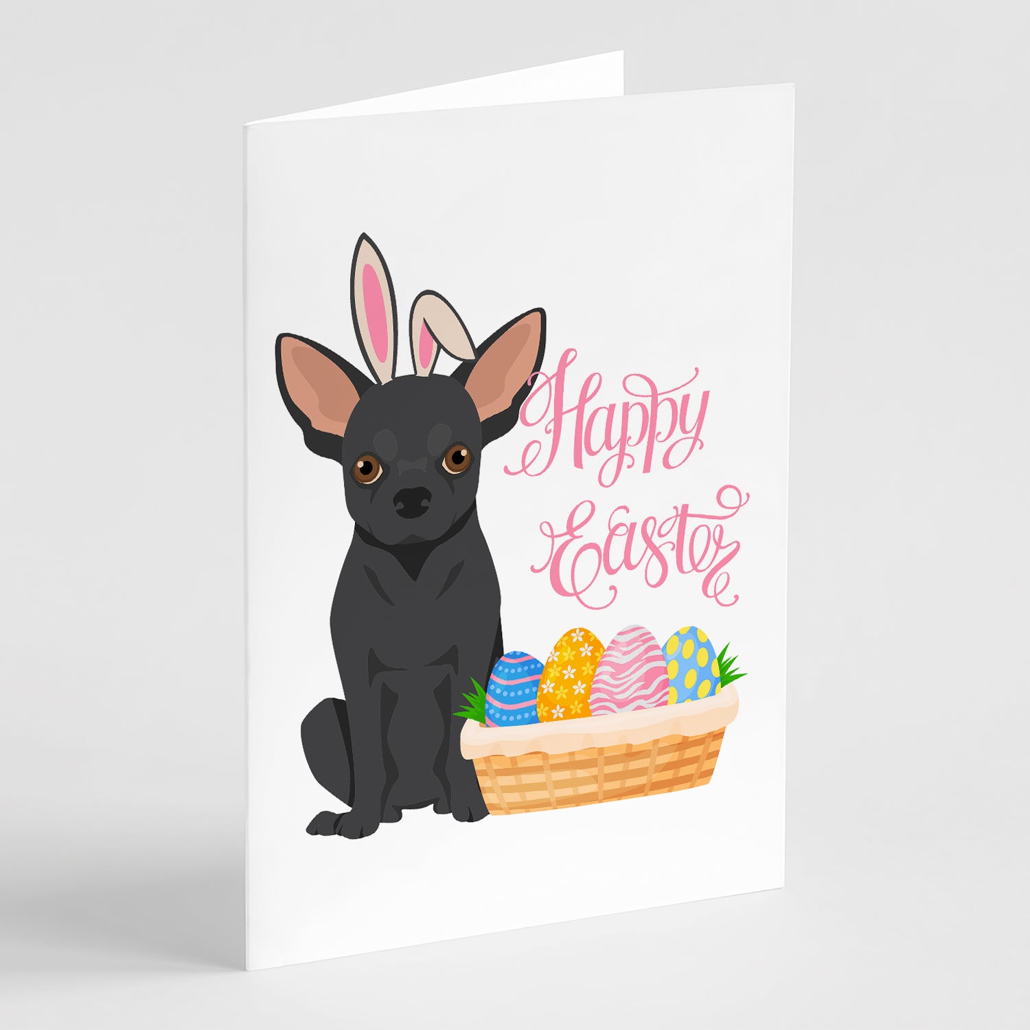 Buy this Black Chihuahua Easter Greeting Cards and Envelopes Pack of 8
